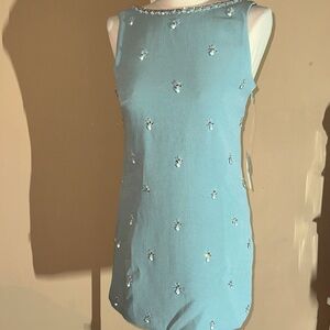 Elegant light green Anthropologie crystal dress